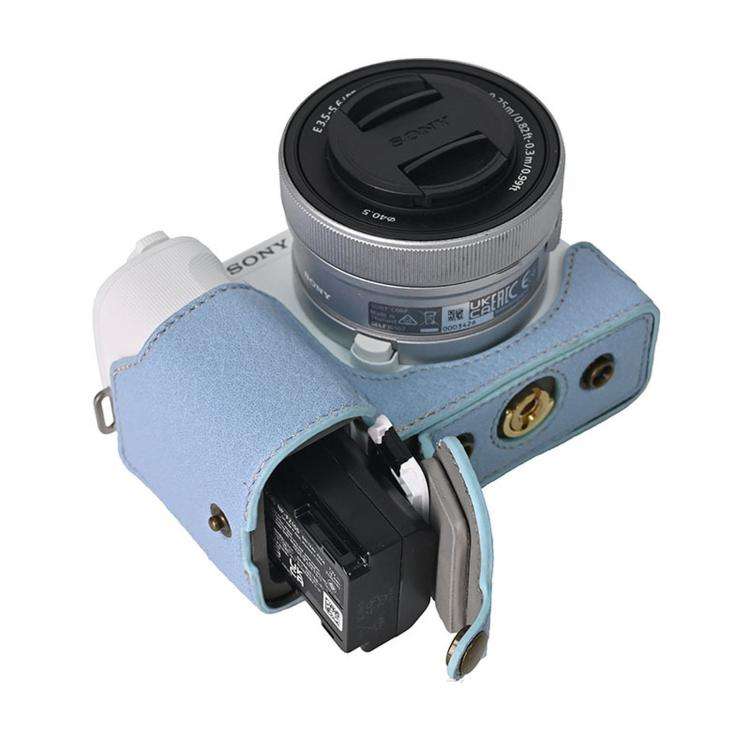 For Sony ZV-E10 II / ZV-E10M2 PU Leather Camera Case Bag Protective Half Body Cover With Shoulder...