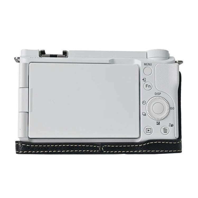 For Sony ZV-E10 II / ZV-E10M2 PU Leather Camera Case Bag Protective Half Body Cover With Shoulder...