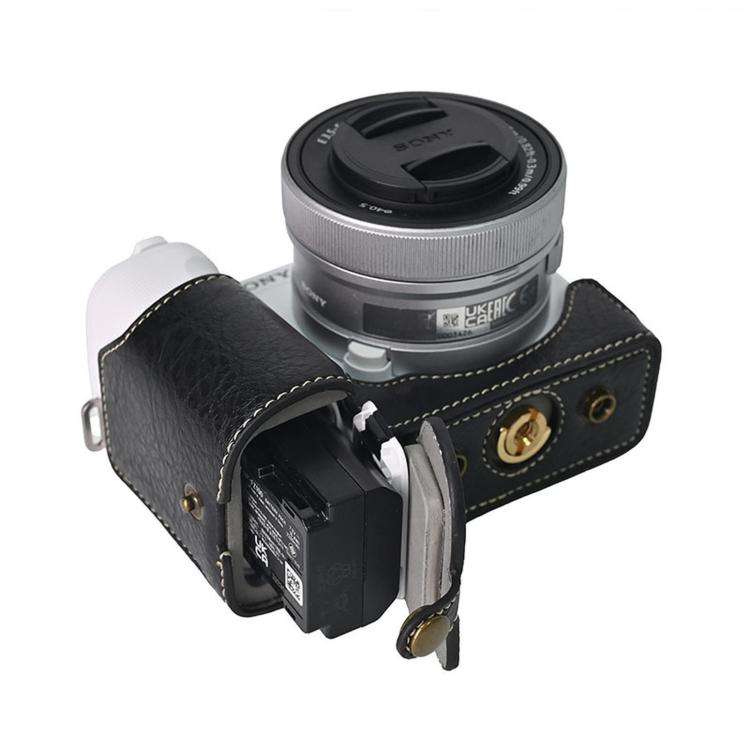 For Sony ZV-E10 II / ZV-E10M2 PU Leather Camera Case Bag Protective Half Body Cover With Shoulder...