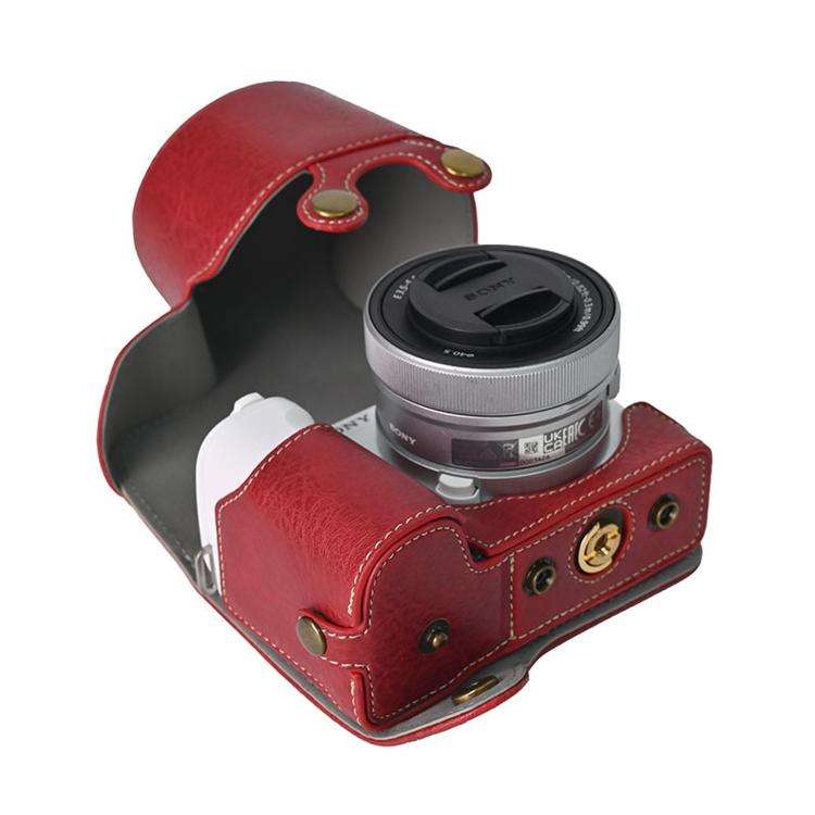 For Sony ZV-E10 II / ZV-E10M2 PU Leather Camera Case Bag Protective Half Body Cover With Shoulder...