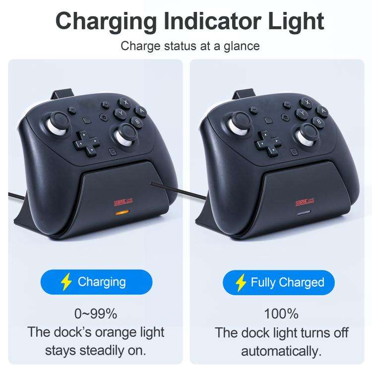 For Nintendo Switch 2 Pro STARTRC GAMES Controller Charging Dock Adapter Stand(Black)