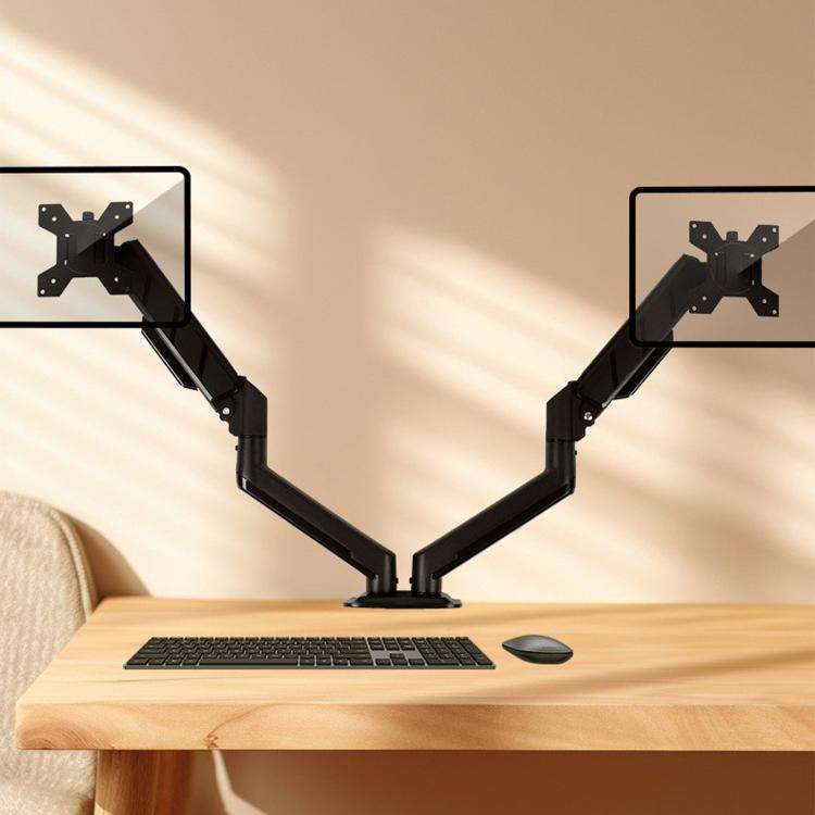 32-Inch Pneumatic Arm Dual-Screen Height-Adjustable Computer Monitor Stand(DY-02)