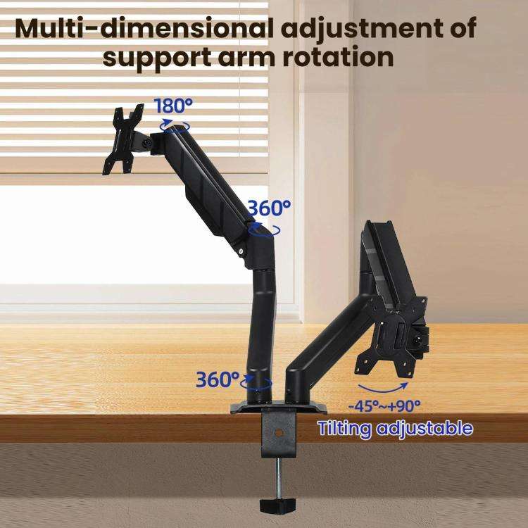 32-Inch Pneumatic Arm Dual-Screen Height-Adjustable Computer Monitor Stand(DY-02)