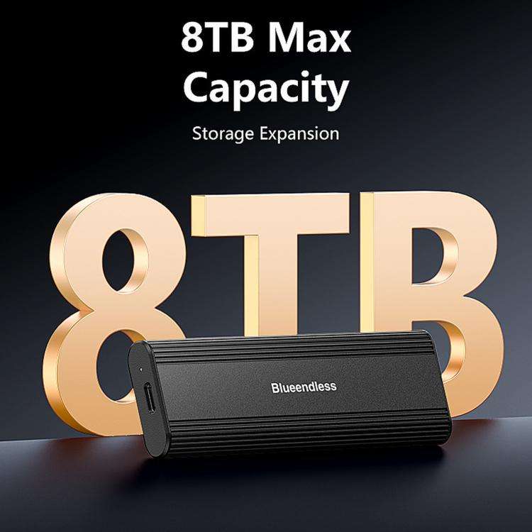 Blueendless 2821SN M.2 NVME / SATA  SSD Enclosure 10Gbps Aluminum USB-C 3.2 Solid State Drives, S...