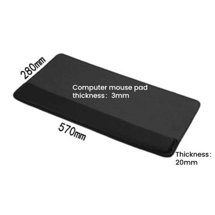 Stitched Edge Integrated Desk Mat & Mouse Pad, Mechanical Keyboard Wrist Rest Desk Pad