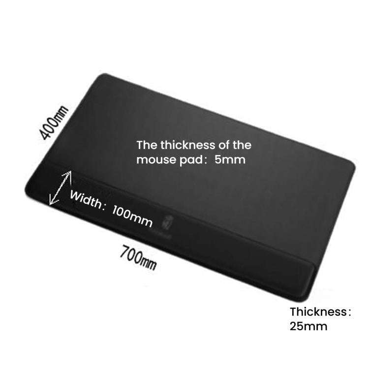 Large Integrated Wrist Rest Mouse Pad & Desk Mat, Office Gaming Wrist Support Keyboard Hand Rest(...