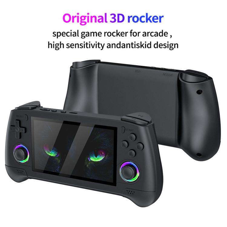 SJGAM M30 HD Retro Handheld Game Console 4.3 Inch RGB Joystick 3D Portable Arcade, Size: 128GB(Bl...
