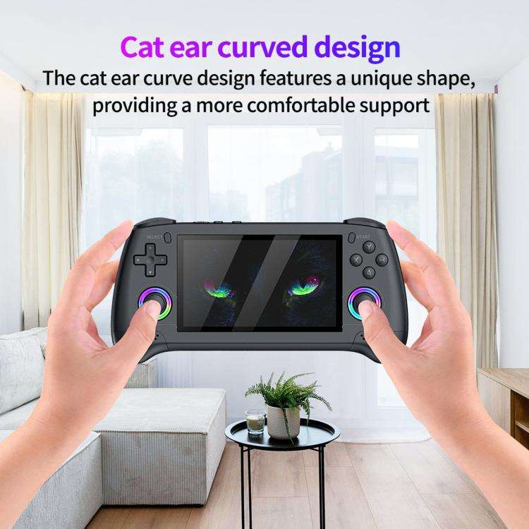 SJGAM M30 HD Retro Handheld Game Console 4.3 Inch RGB Joystick 3D Portable Arcade, Size: 128GB(Bl...