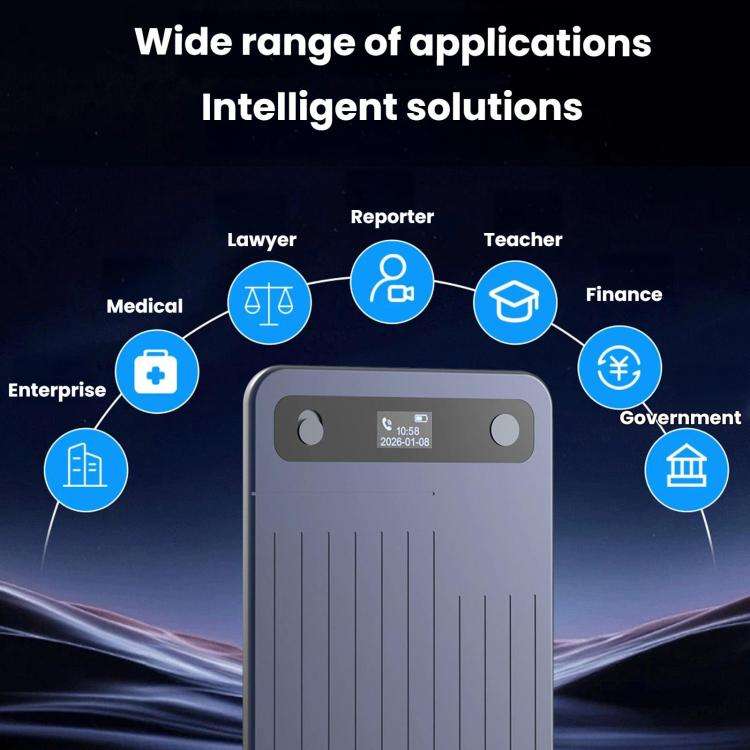 CB08 Portable Magnetic Smart AI Voice Recorder, Translation & Summary Audio Recorder, Spec: 32GB