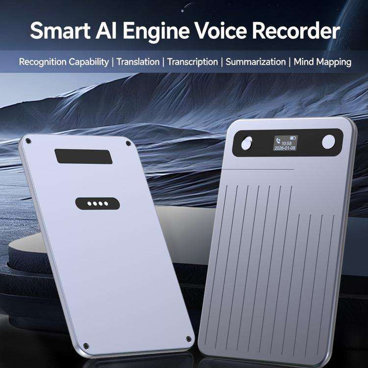 CB08 Portable Magnetic Smart AI Voice Recorder, Translation & Summary Audio Recorder, Spec: 32GB