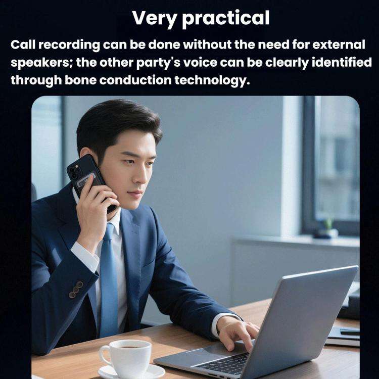CB08 Portable Magnetic Smart AI Voice Recorder, Translation & Summary Audio Recorder, Spec: 32GB