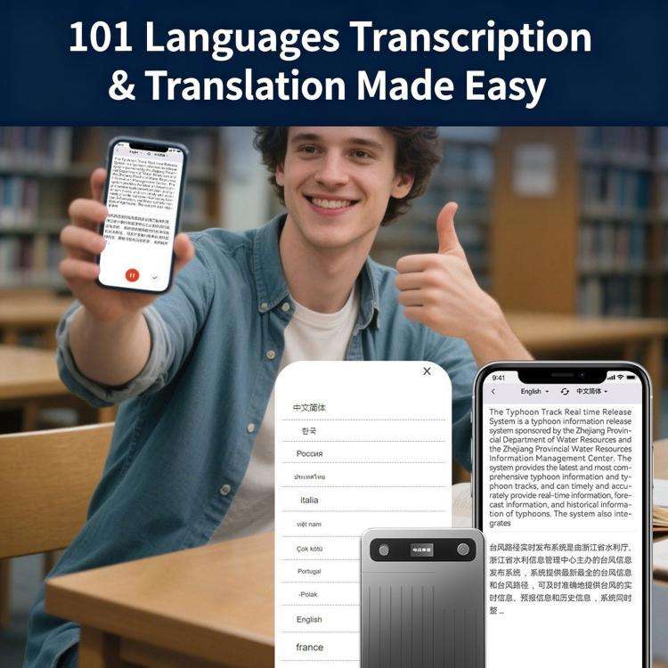 CB08 Portable Magnetic Smart AI Voice Recorder, Translation & Summary Audio Recorder, Spec: 32GB