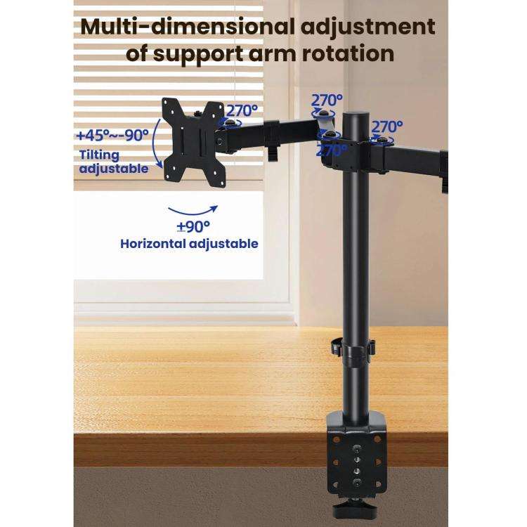 Desk Clamp Style Multi-Angle Rotating Laptop Screen Stand With Height Adjustment(ZX-MT022)