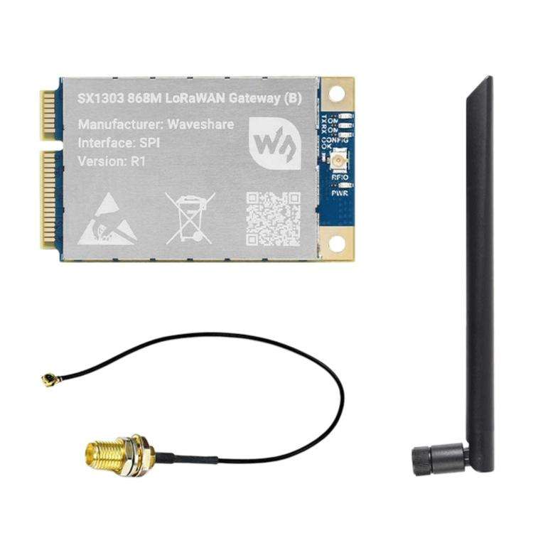 Waveshare For Raspberry Pi LoRaWAN Gateway Module Standard Mini-PCIe Socket(SX1303 868M)