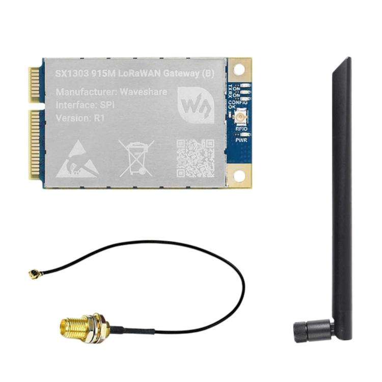 Waveshare For Raspberry Pi LoRaWAN Gateway Module Standard Mini-PCIe Socket(SX1303 915M)