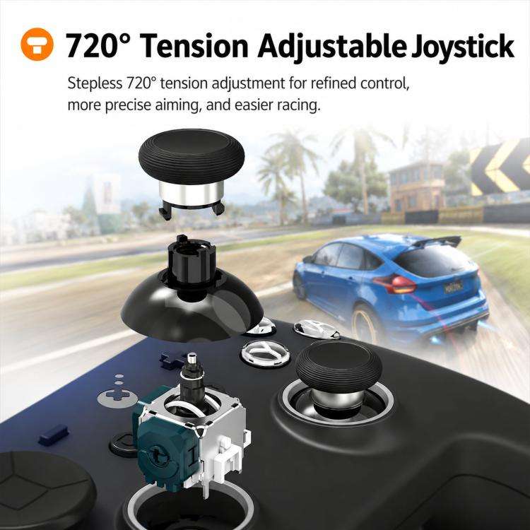 GuliKit TT MAX Wireless Controller with 720-degree Adjustable TMR Joysticks, Magnetic Levitation ...
