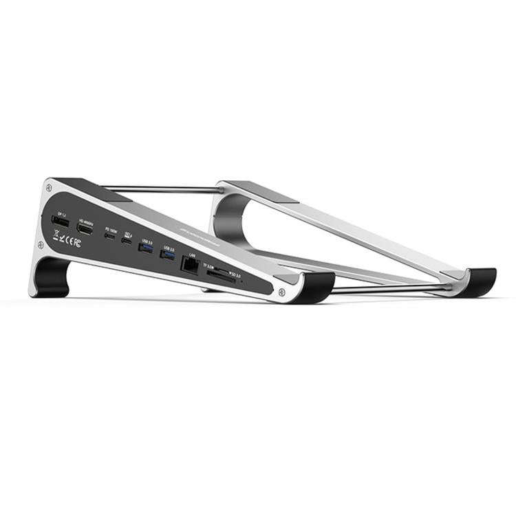 TYPE-C Laptop / Tablet Stand With USB 3.0 Expansion Dock, Interfaces: 9 in 1 Expansion/Triple Dis...
