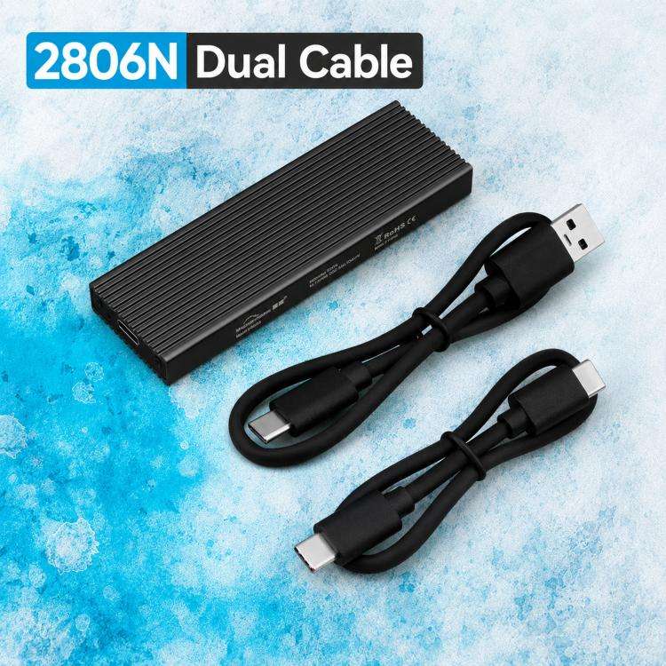 Blueendless 2806N M.2 NVMe SSD Enclosure 10Gbps Aluminum External Solid State Drive Case With USB...