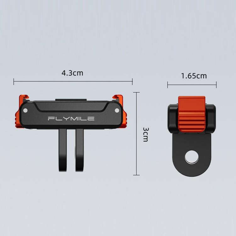 For DJI Osmo Action 6 / 5 Pro / 4 / 3 FLYMILE Magnetic Quick-Release Base(Black)