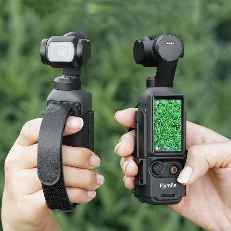 For DJI Pocket 4 / 3 Flymile Multi-Functional Handheld Extender Frame With Strap Mount(Black)