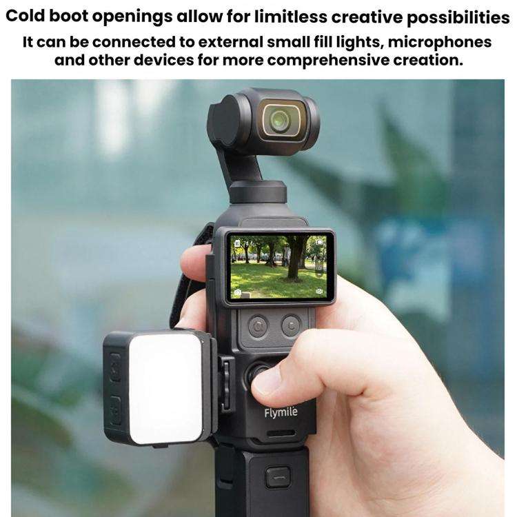 For DJI Pocket 4 / 3 Flymile Multi-Functional Handheld Extender Frame With Strap Mount(Black)