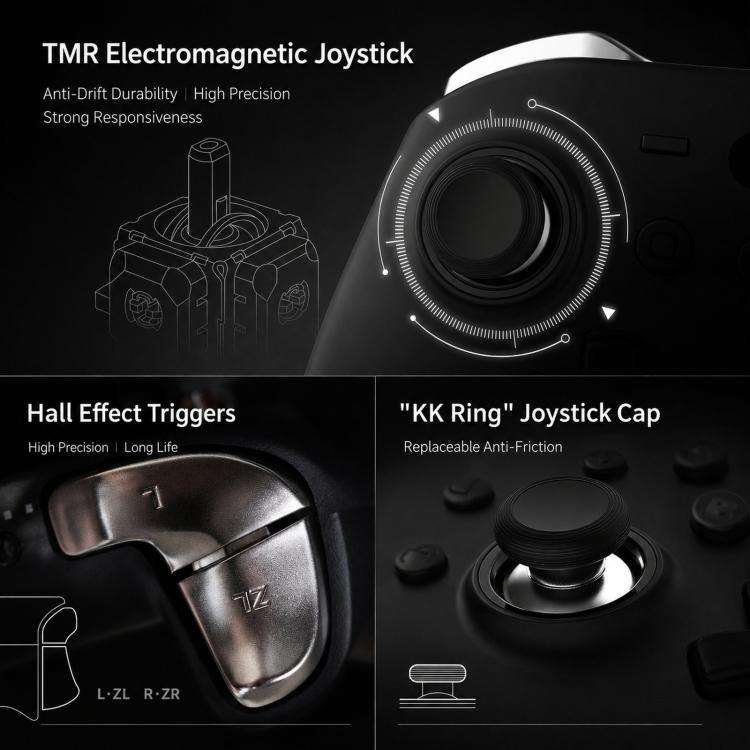 GuliKit KK2T Controller With TMR Electromagnetic Joystick Support NFC Amiibo and Switch Wakeup