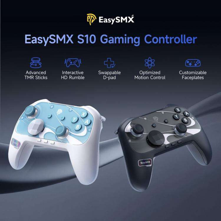 EasySMX S10 Wireless Controller for Nintendo Switch & Switch 2 Gamepad with NFC, HD Rumble & Swap...