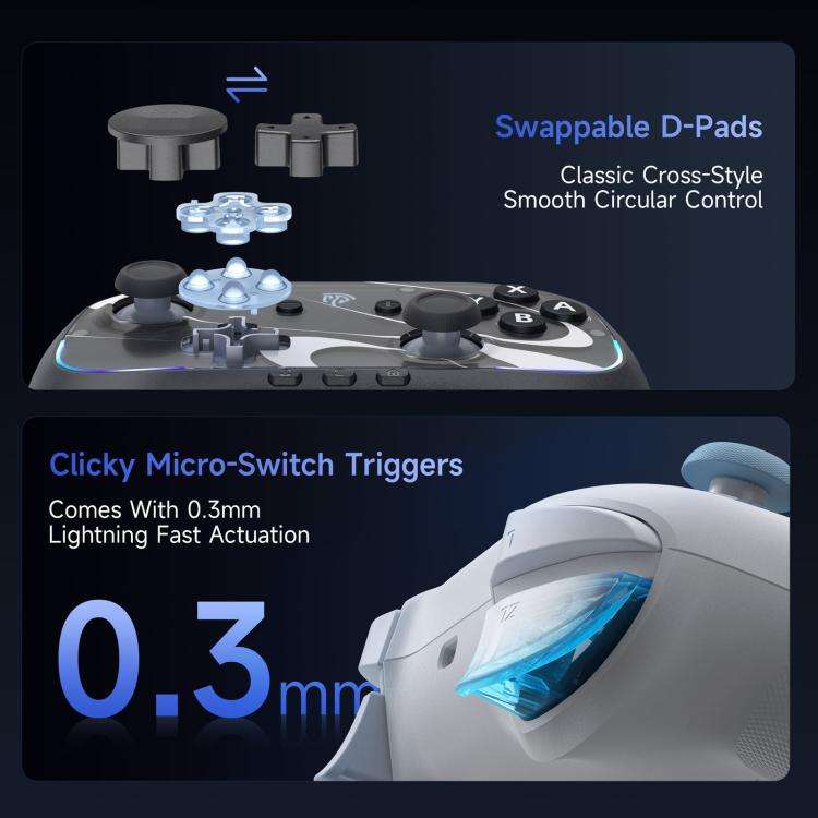 EasySMX S10 Wireless Controller for Nintendo Switch & Switch 2 Gamepad with NFC, HD Rumble & Swap...