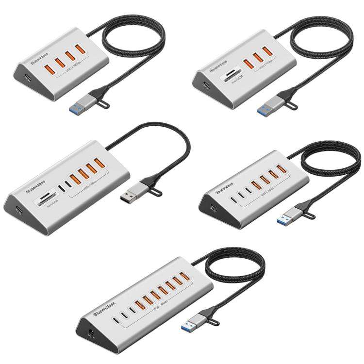 Blueendless 10 Ports TYPE-C Splitter 10Gbps Braided Cable Extension Hub, Interface: 36W USB 3.2 x...