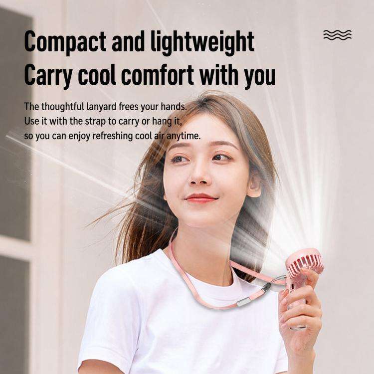 Handheld Misting Fan with Neck Strap 180 Degree Foldable Portable Water Spray Fan Type-C Recharge...