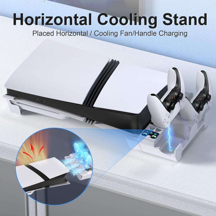 For PS5 Pro / Slim STARTRC GAMES Cooling Stand Multi-Functional Game Controller Charging Rack Hor...