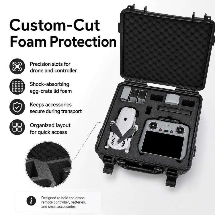 For DJI Lito 1 / X1 Drone Shockproof Safety Case Outdoor Portable Waterproof Storage B, Color: Bl...