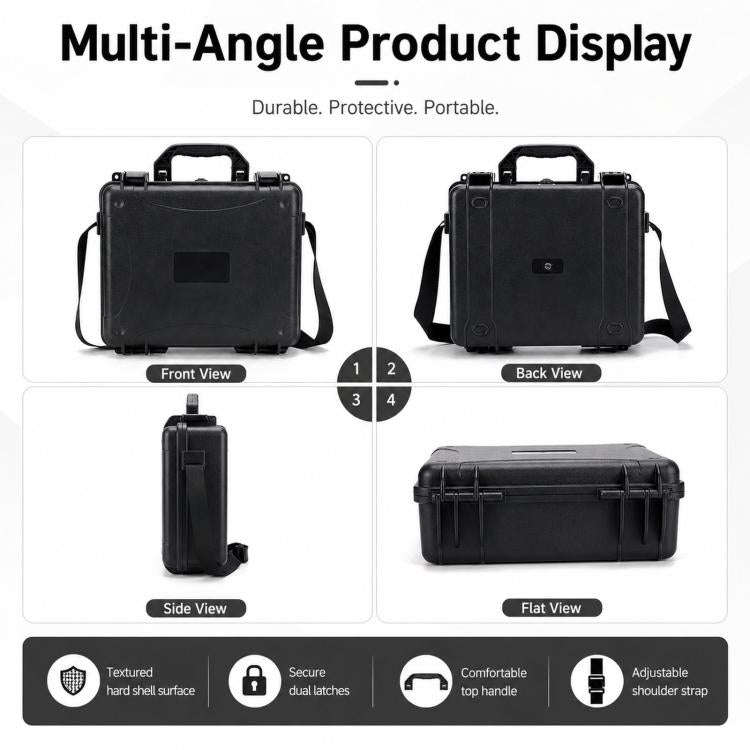 For DJI Lito 1 / X1 Drone Shockproof Safety Case Outdoor Portable Waterproof Storage B, Color: Bl...