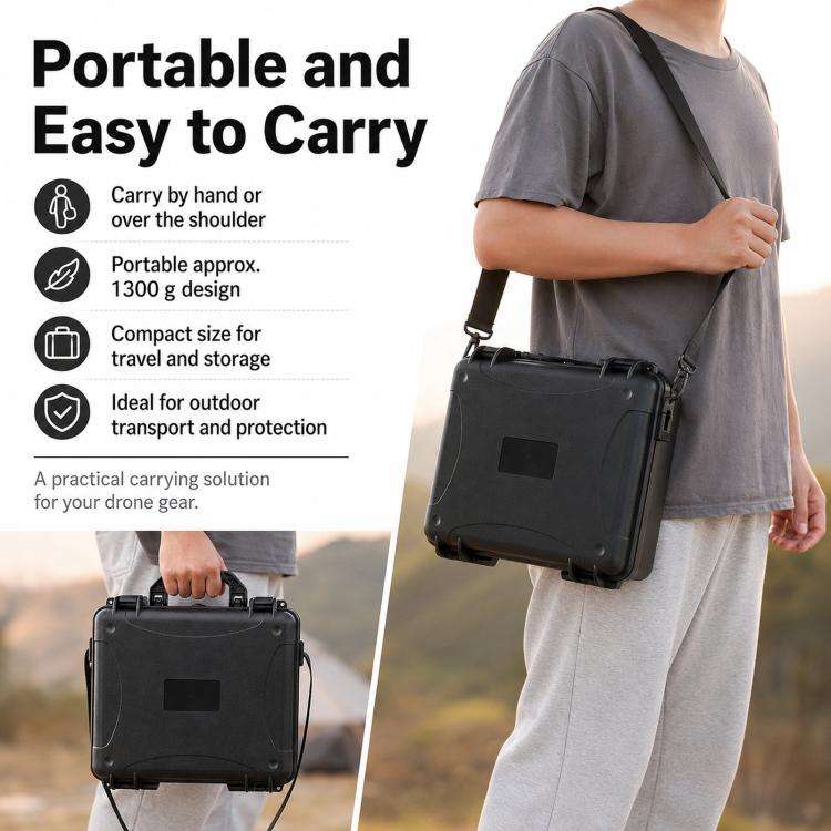 For DJI Lito 1 / X1 Drone Shockproof Safety Case Outdoor Portable Waterproof Storage B, Color: Bl...