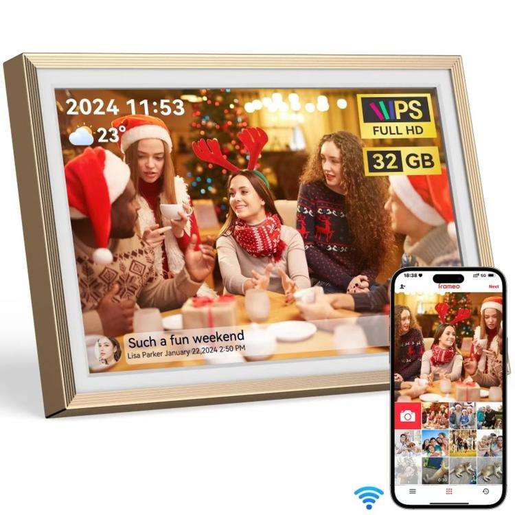 10.1 Inch Uhale Smart Cloud Photo Frame WiFi Mobile Photo Transfer Touchscreen Digital Signage UK...