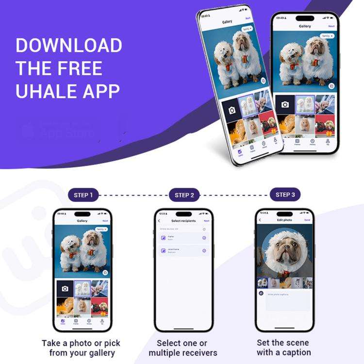 10.1 Inch Uhale Smart Cloud Photo Frame WiFi Mobile Photo Transfer Touchscreen Digital Signage UK...