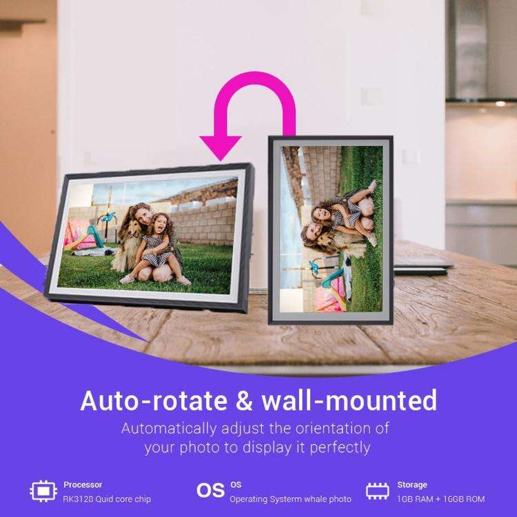 10.1 Inch Uhale Smart Cloud Photo Frame WiFi Mobile Photo Transfer Touchscreen Digital Signage UK...