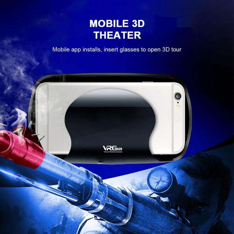 VRG Pro Mobile 3D Virtual Reality Smart VR Goggles, Spec: Blue Light (White)