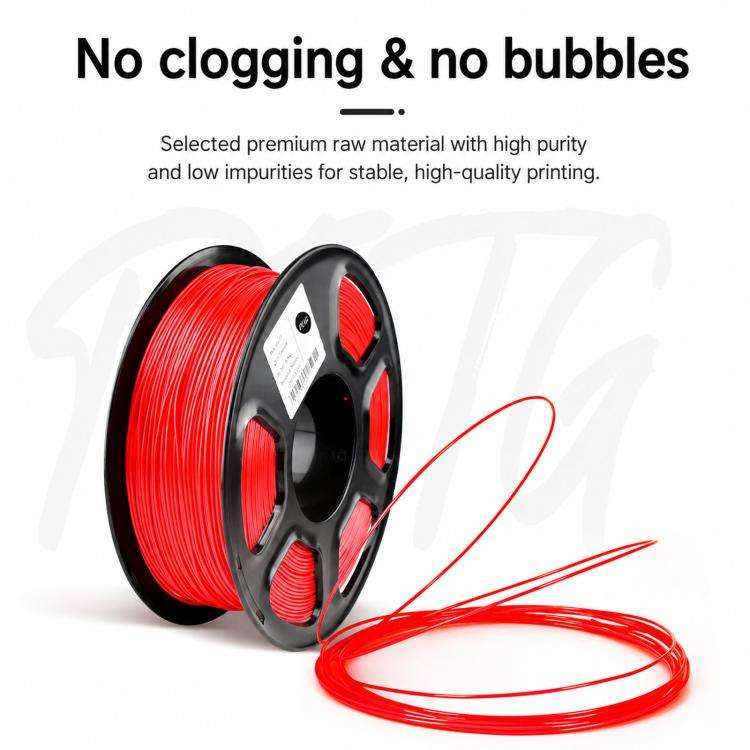 PETG 3D Printer Filament 1.75mm 1kg Spool High Toughness Wear Resistant 3D Printing Material(Clea...