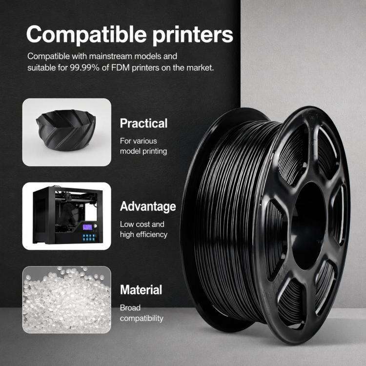 PETG 3D Printer Filament 1.75mm 1kg Spool High Toughness Wear Resistant 3D Printing Material(Clea...