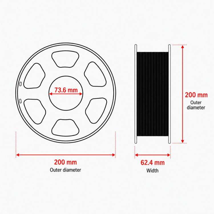 PETG 3D Printer Filament 1.75mm 1kg Spool High Toughness Wear Resistant 3D Printing Material(Clea...