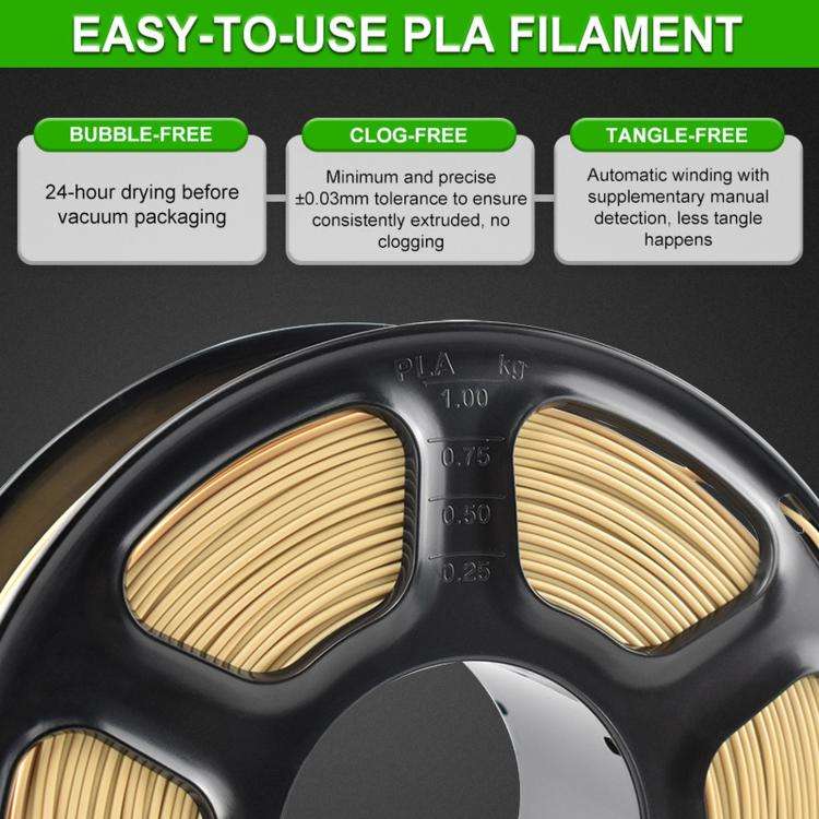Matte PLA 3D Printer Filament 1.75mm 1kg Spool Flat Low-Gloss Finish High Toughness 3D Printing M...