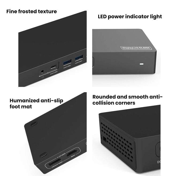 Blueendless Dual HDMI/DP Gigabit Expansion Dock With USB 3.2 Split Cable For Triple Display Expan...
