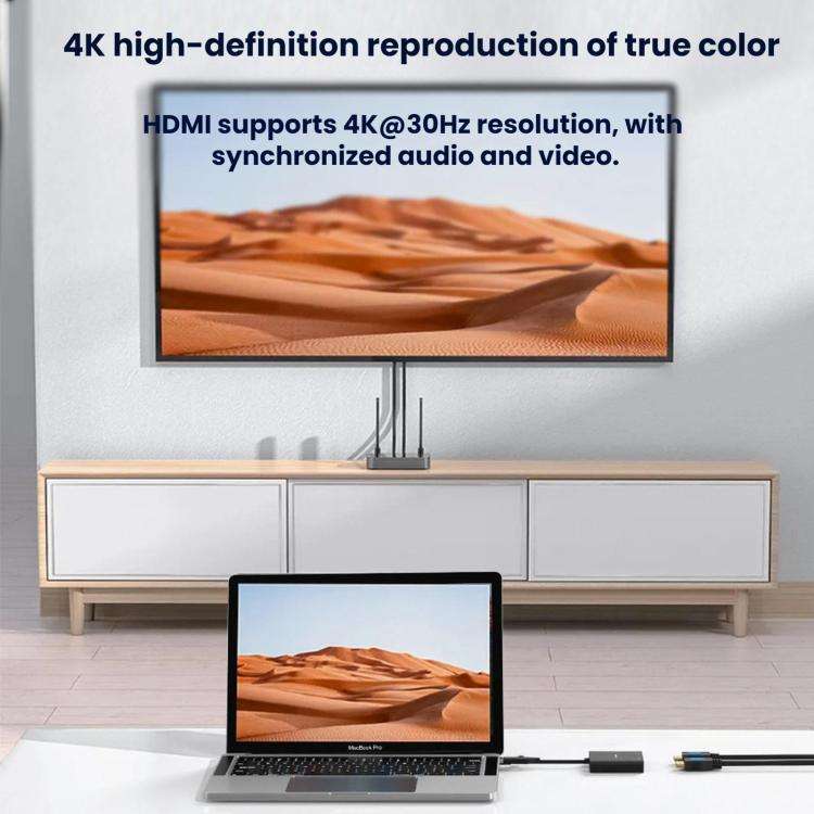Blueendless Type-C Docking Station Dual HDMI Converter 4K High-Definition M1/2 Display Expansion(...