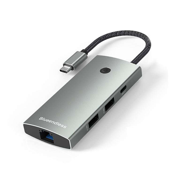 Blueendless Type-C Docking Station 4K 60Hz Screen Mirroring USB 3.0 Splitter, Interface: HDMI 2.0...