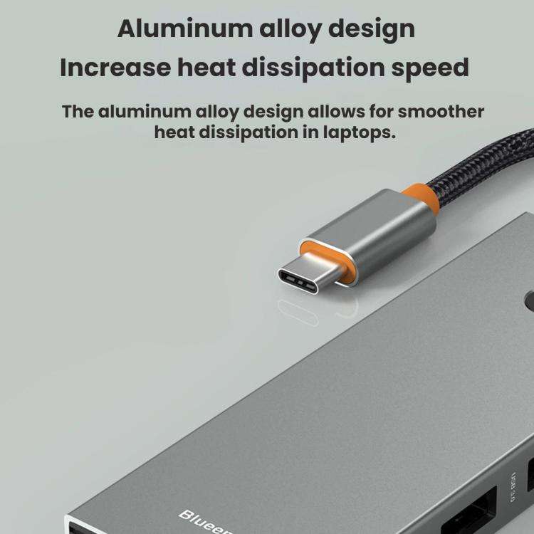 Blueendless Type-C Docking Station 4K 60Hz Screen Mirroring USB 3.0 Splitter, Interface: HDMI2.0+...
