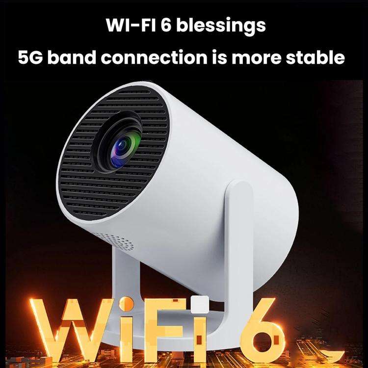 HY300Pro+ Mini Android 13 Short-Throw Projector HD Portable Home Projector EU Plug(White)