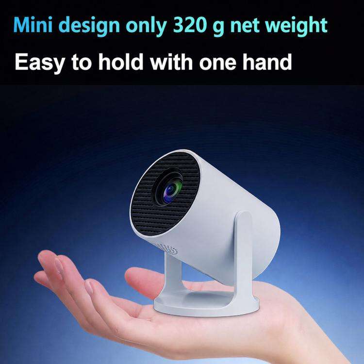 HY300Pro+ Mini Android 13 Short-Throw Projector HD Portable Home Projector UK Plug(White)