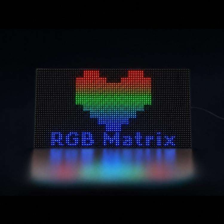 Waveshare 34431 RGB Full-color LED Matrix Panel, 4mm Pitch, 80×40 Pixels, Adjustable Brightness
