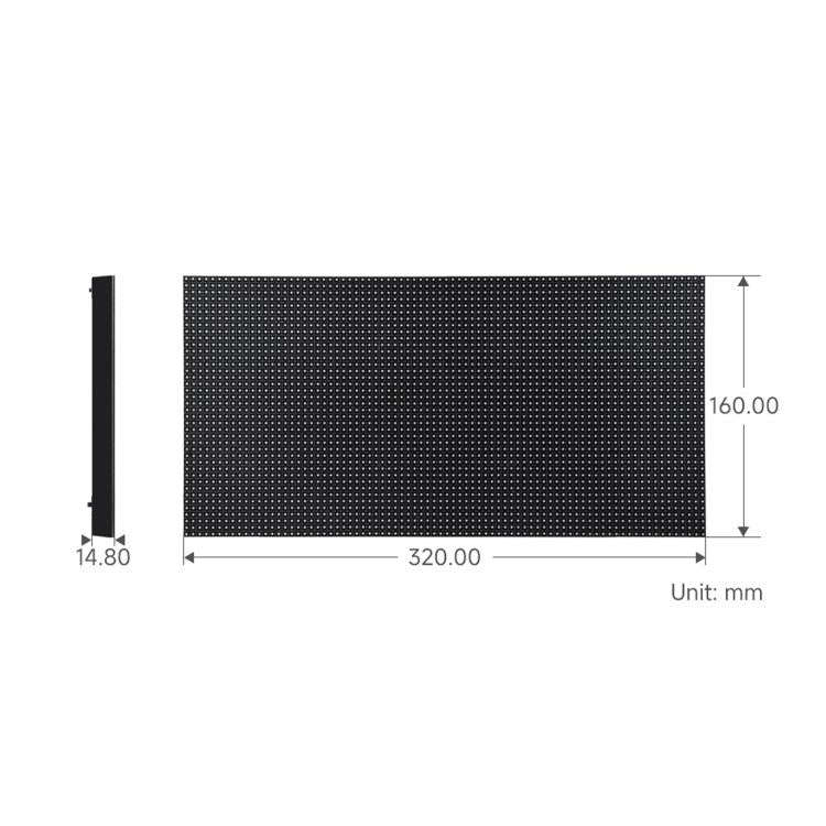 Waveshare 34431 RGB Full-color LED Matrix Panel, 4mm Pitch, 80×40 Pixels, Adjustable Brightness
